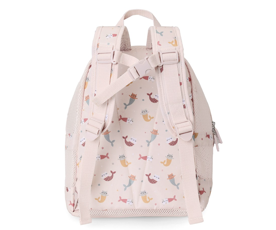 Mochila Infantil Antiarena Mermaid Cats - Monnëka