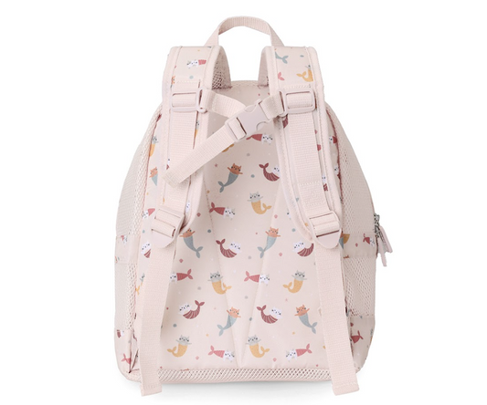 Mochila Infantil Antiarena Mermaid Cats - Monnëka
