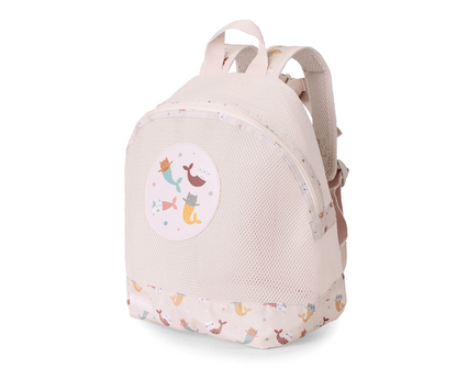 Mochila Infantil Antiarena Mermaid Cats - Monnëka