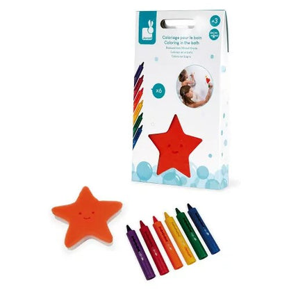 Set de 6 ceras de baño y esponja - Janod