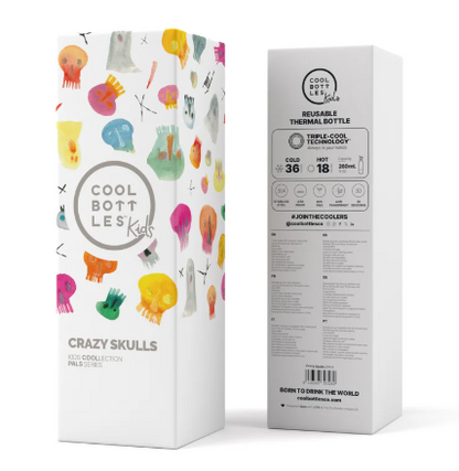 Botella Kids 260ml Crazy Skulls - Cool Bottles
