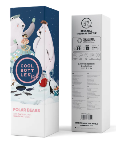 Botella Kids 350ml Polar Bears  - Cool Bottles