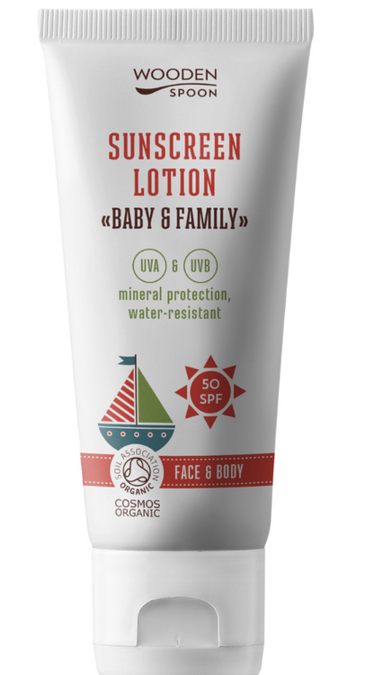 Protector Solar Mineral SPF 50 Cara/Cuerpo Bebé/Adulto 100ml - Wooden Spoon
