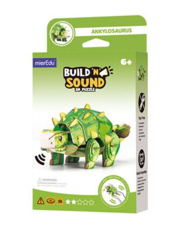 Puzzle 3D Con Sonido Ankylosaurus - Mieredu