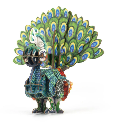 Puzzle 3D Con Sonido Pavo Real - Mieredu