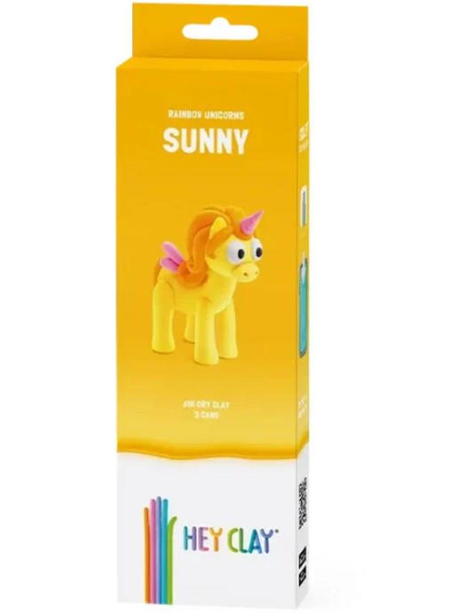 Plastilina Interactiva Unicornio Sunny (3 botes) - Hey Clay
