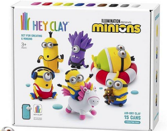 Plastilina Interactiva Minions (15 botes) - Hey Clay