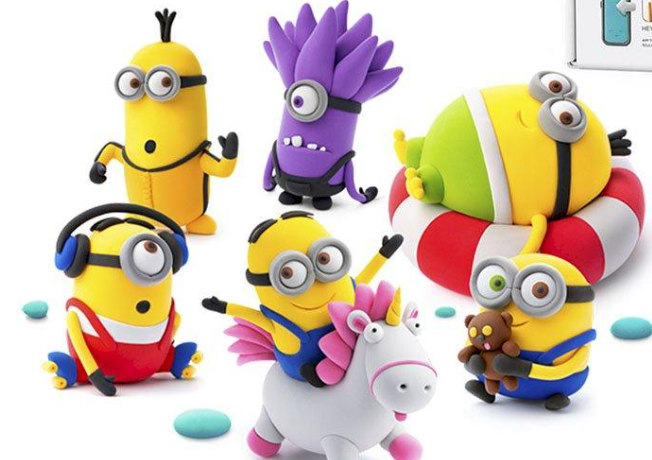 Plastilina Interactiva Minions (15 botes) - Hey Clay