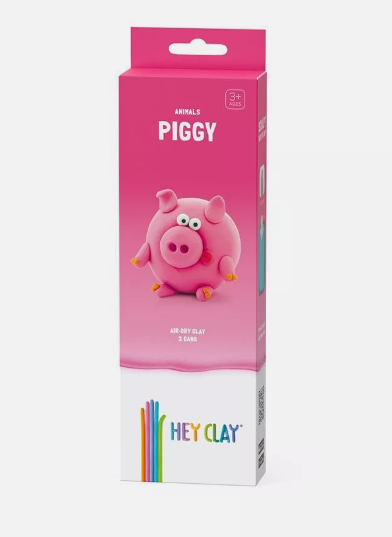 Plastilina Interactiva Cerdo (3 botes) - Hey Clay