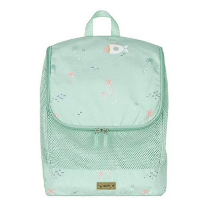 Mochila Infantil Antiarena Verde Jellyfish - Saro