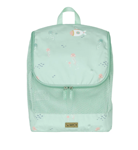 Mochila Infantil Antiarena Verde Jellyfish - Saro