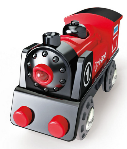 Locomotora A Pilas - Hape (CAJA DETERIORADA POR EL SOL)