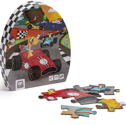 Puzzle Racing 36 Piezas - Eurekakids (caja exterior descolorida)