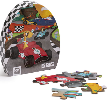 Puzzle Racing 36 Piezas - Eurekakids (caja exterior descolorida)
