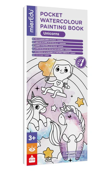 Watercolour Painting Book Unicorns - MierEdu