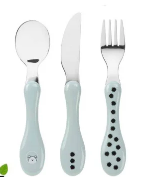 Set 3 Cubiertos Acero Inox Azul -  Lässig