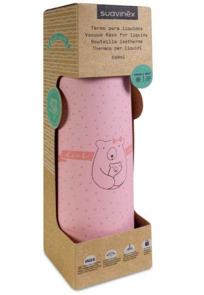 Termo Líquido Rosa 500ml - Suavinex