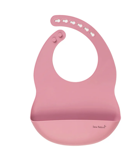 Babero Silicona Nordic Rosa - Saro