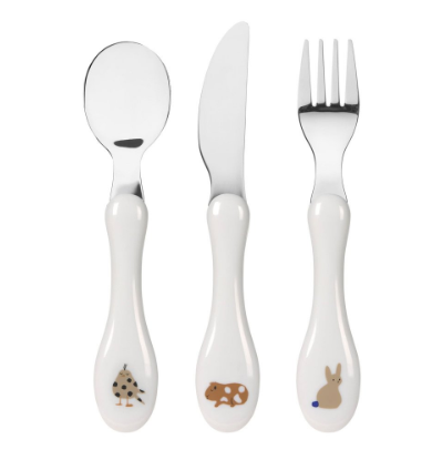 Set Cubiertos Infantiles 1+ Blanco - Lassig