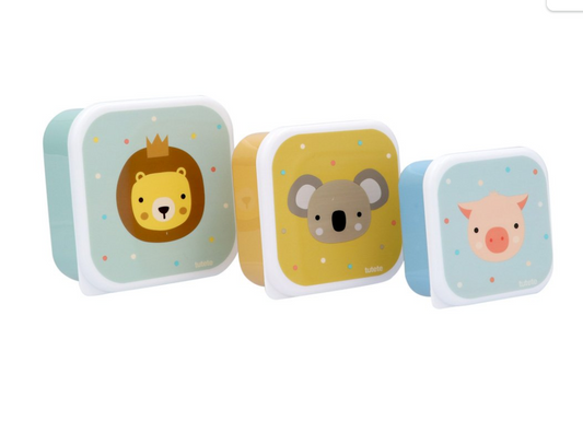 Set 3 Cajitas de Almuerzo Animal FRiends- Tutete