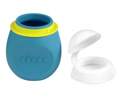 Set Baby Squeeze 2 en 1 + Recipiente de Porción – Azul – Béaba