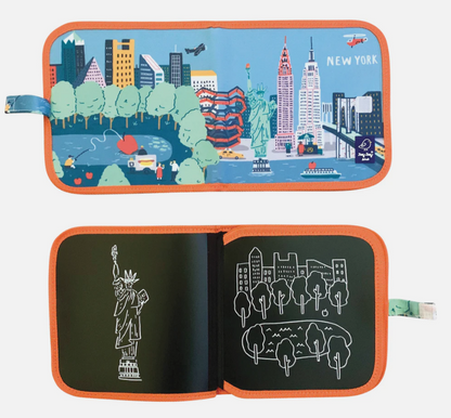 Libro Pizarra Portatil Con Tizas Sin Polvo Nueva York - Jag Jag Bird