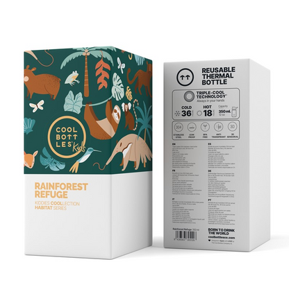Botella Kiddie 350ml Rainforest Refuge - Cool Bottles