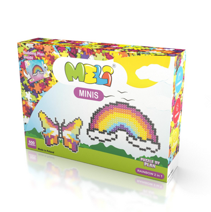 Minis Tematic 2en1 Arcoiris 500 piezas - Meli