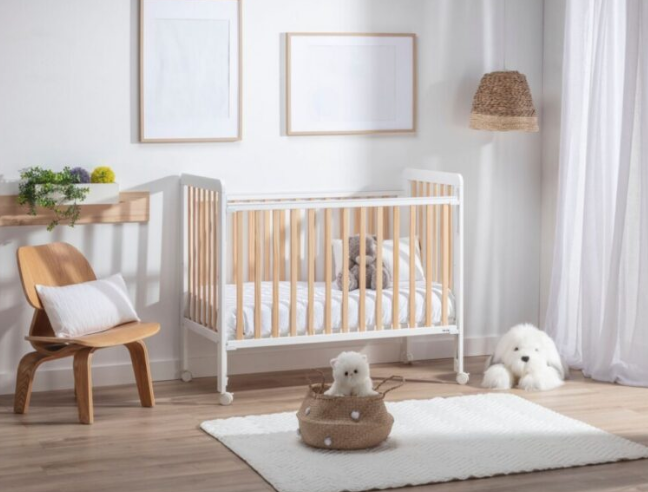 Cuna Bari Blanca/Madera 120×60 - Ikid