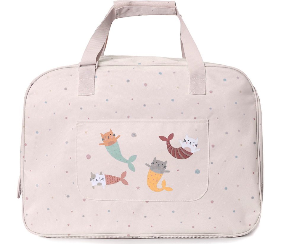 Bolso De Playa Con Rejilla Mermaid Cats - Monnëka