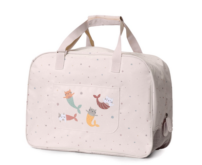 Bolso De Playa Con Rejilla Mermaid Cats - Monnëka