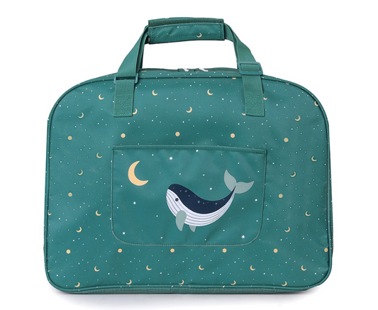 Bolso De Playa Con Rejilla Whale Teal - Monnëka