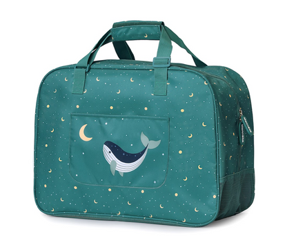 Bolso De Playa Con Rejilla Whale Teal - Monnëka