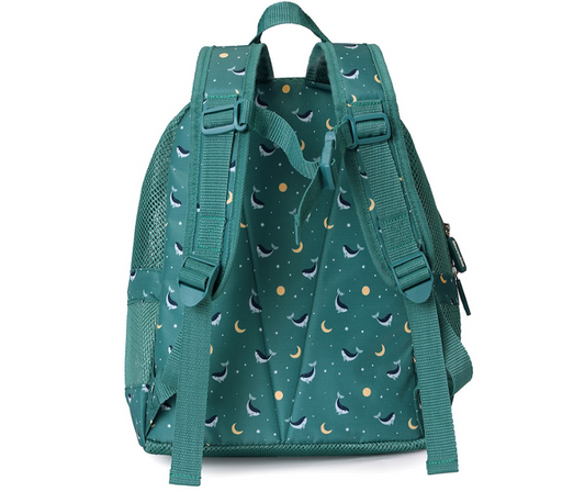 Mochila Infantil Antiarena Whale Teal - Monnëka