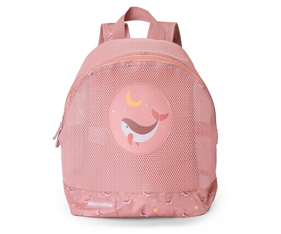 Mochila Infantil Antiarena Whale Pink - Monnëka
