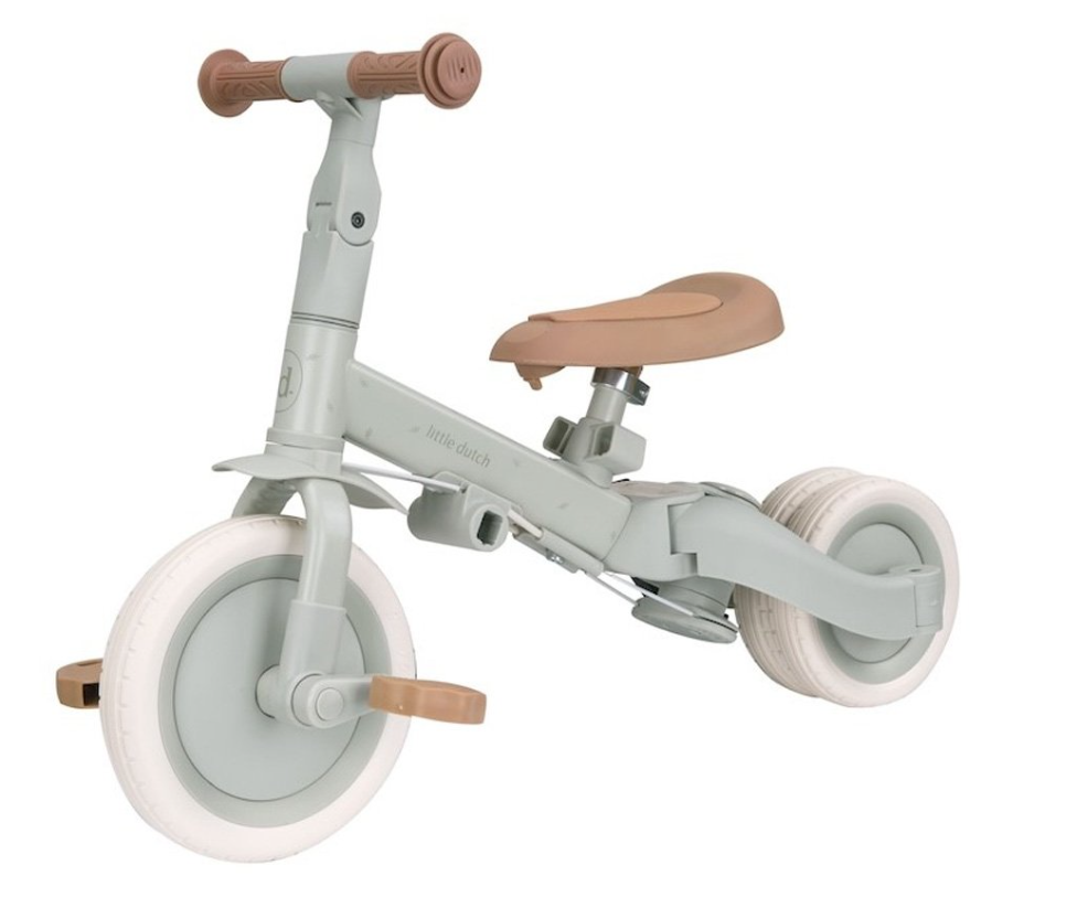 Triciclo con Barra 4 en 1 Verde - Little Dutch