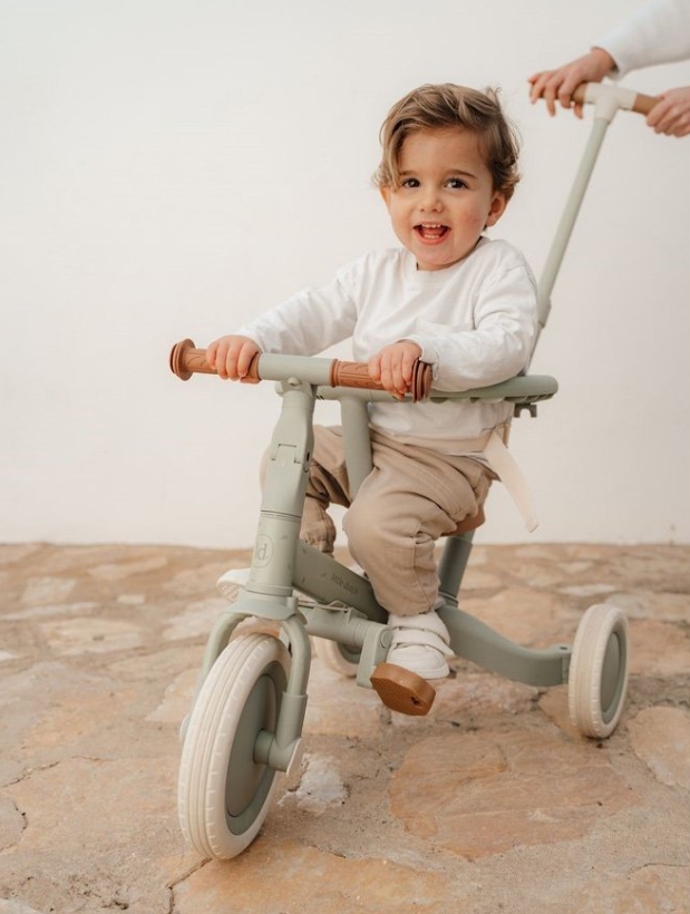 Triciclo con Barra 4 en 1 Verde - Little Dutch