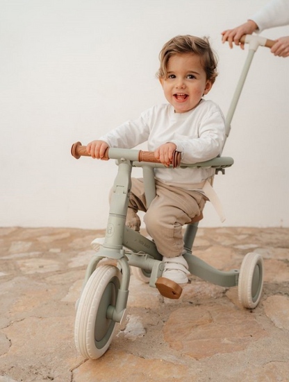Triciclo con Barra 4 en 1 Verde - Little Dutch