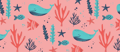 Máscara Infantil Rosas con Turbante Ballena (3 - 6 años) - Fun Water