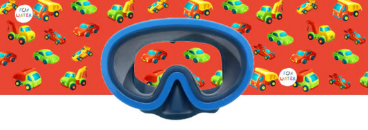 Máscara Junior Azul Oscuro con Turbante Coche (6 - 12 años) - Fun Water