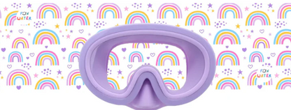 Máscara Junior Moradas con Turbante Arcoiris (6 - 12 años) - Fun Water