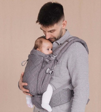 Mochila Porteo One Baby Carrier Wave Gris - Love & Carry
