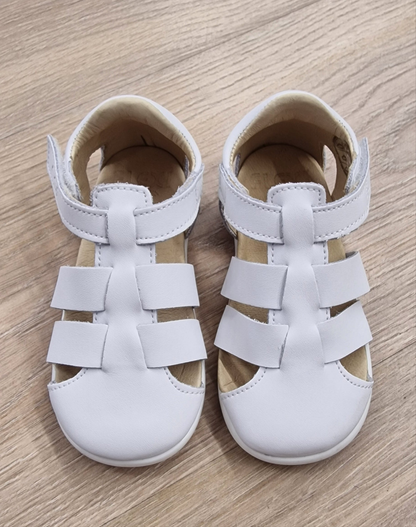 Sandalia Salvaje Blanco Puntera Cerrada Piso H Barefoot - Flexi Nens