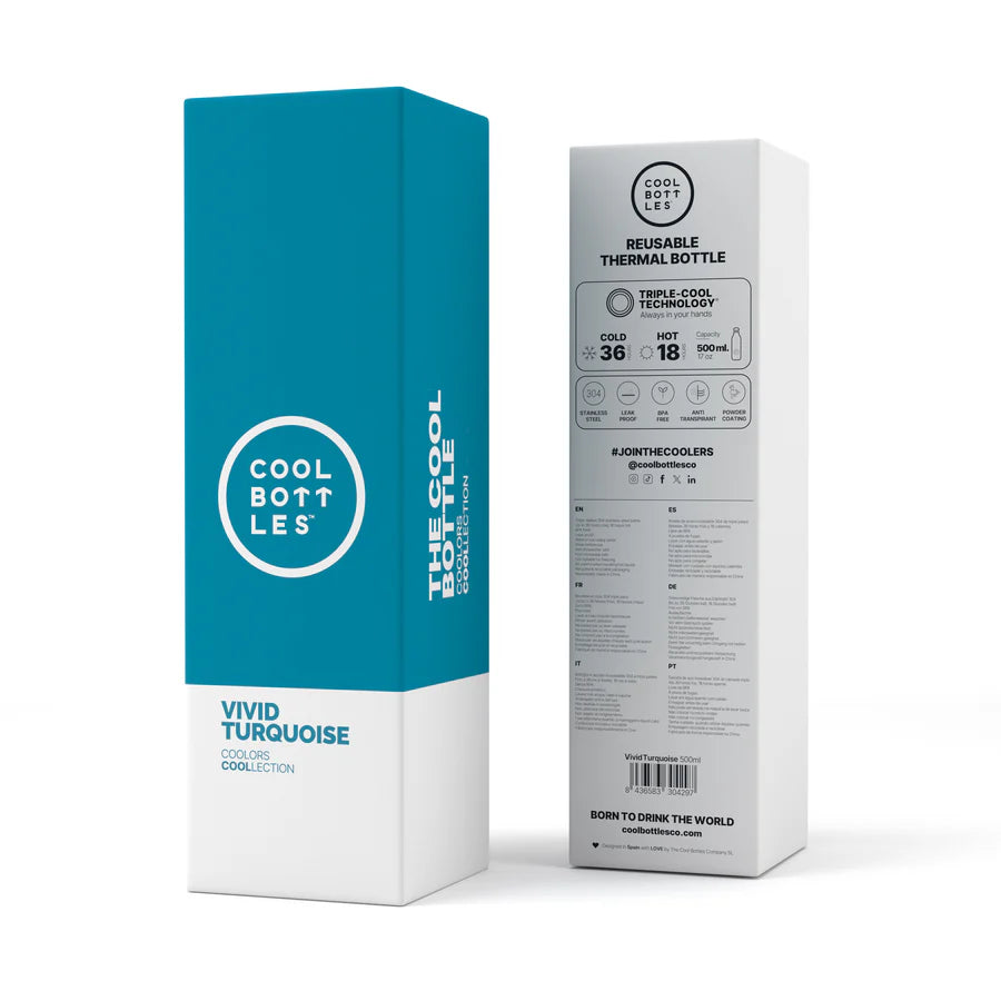Botella 500ml Vivid Turquoise - Cool Bottles