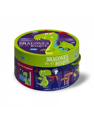 Libro Puzle Gigante Dragones En El Bosque