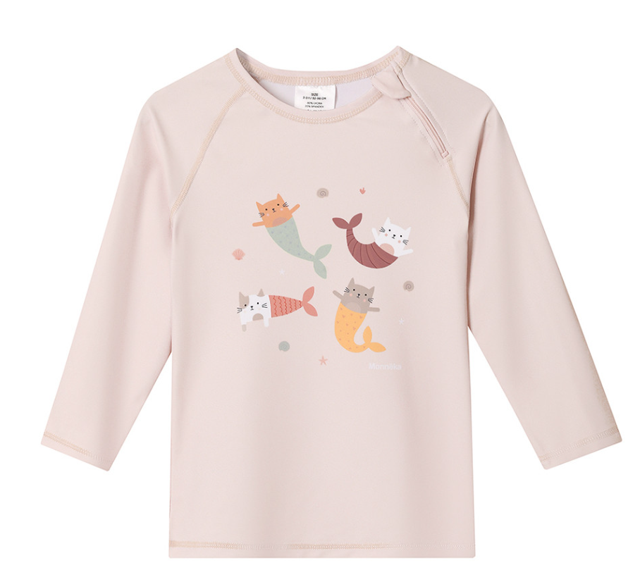 Camiseta Protección Solar Manga Larga Mermaid Cats - Monnëka