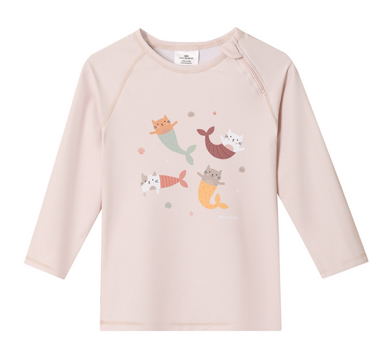 Camiseta Protección Solar Manga Larga Mermaid Cats - Monnëka