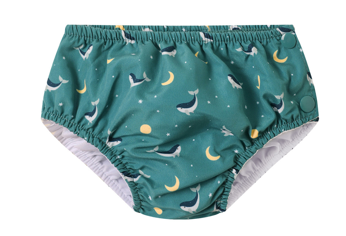 Bañador Pañal Whale Teal - Monnëka