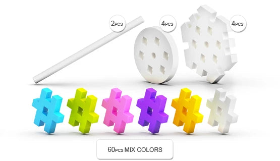 Maxi Constructor Pastel 70 Piezas - Meli